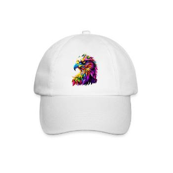 Eagle Pop Art Bright Colors Golden Eagle White-tailed Eagle - Baseball Cap - white/white - Front