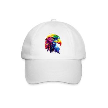 Eagle Pop Art Bright Colors Golden Eagle White-tailed Eagle - Baseball Cap - white/white - Front