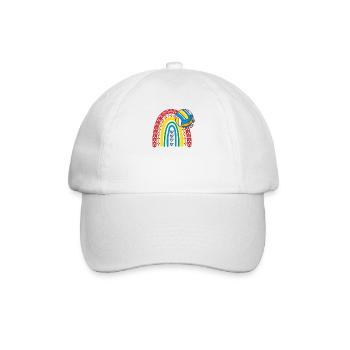 Ballon de volley-ball Volleyeur Rainbow Volleyball - Casquette classique - blanc/blanc - Devant