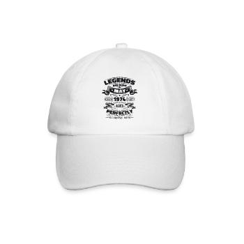 Légende Mai 1974 Millésime 1974 Anniversaire 1974 - Casquette classique - blanc/blanc - Devant