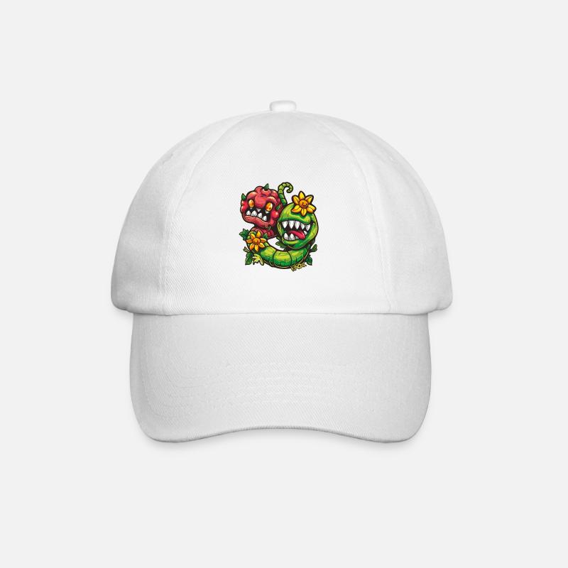 Fleurs de monstre drôle - Casquette classique - blanc/blanc