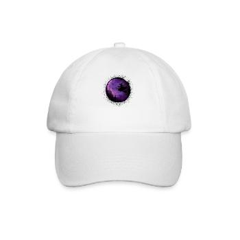 Gothic Hexen Geschenkidee okkulter lila Mond - Baseballkappe - Weiß/Weiß - Vorne