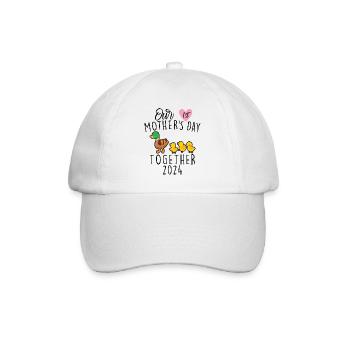 Muttertag Unser erster Muttertag - Baseballkappe - Weiß/Weiß - Vorne