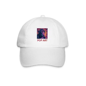 Pop Art Monkey - Baseball Cap - white/white - Front