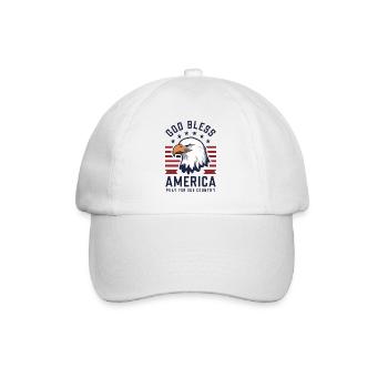 God Bless America - Pray for our country USA - Baseball Cap - white/white - Front