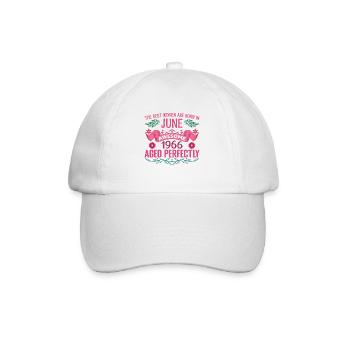 June 1966 Birthday Woman June 1966 Birthday - Baseball Cap - white/white - Front