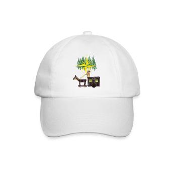 Peanut Compass Travel Horse Camping Adventure - Baseball Cap - white/white - Front
