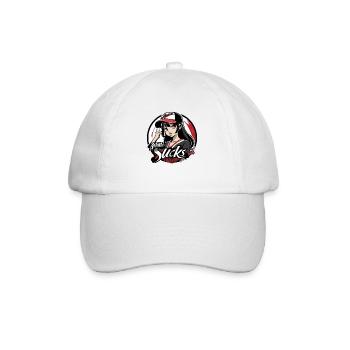 Une fille de baseball pense que l’anime est stupide - Casquette classique - blanc/blanc - Devant