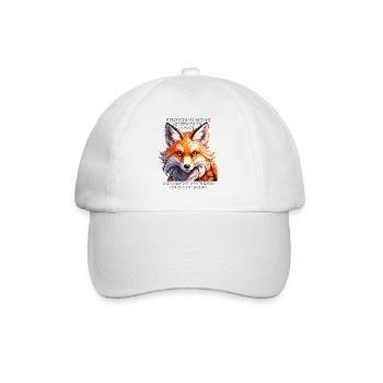 DER FUCHS IST SCHLAU - Baseballkappe - Weiß/Weiß - Vorne