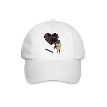 Peanut Heart Hearts Artisan Love Valentine - Baseball Cap - white/white - Front
