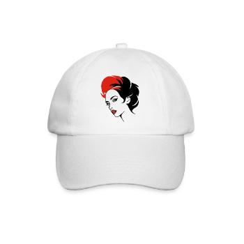 Abstract Portrait of a Woman - Baseball Cap - white/white - Front