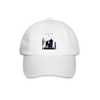 Bison, Chinesisch, Hanzi, Büffel, Amerikanischer Bison - Baseballkappe - Weiß/Weiß - Vorne