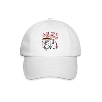 Licorne Licornes Créature Mythique Valentine Coeur - Casquette classique - blanc/blanc - Devant