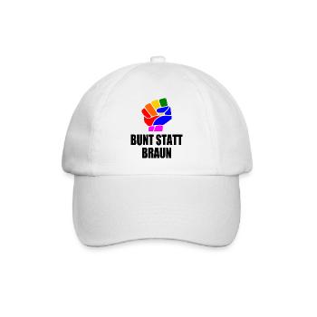 bunt statt braun - Baseballkappe - Weiß/Weiß - Vorne