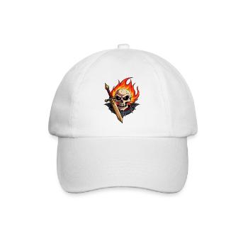SCHWERTER UND SCHÄDEL - Baseballkappe - Weiß/Weiß - Vorne