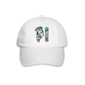 Carte à l’aquarelle Groenland - Casquette classique - blanc/blanc - Devant