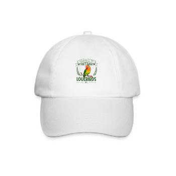 Federn und Freude - Unzertrennliche - Baseballkappe - Weiß/Weiß - Vorne