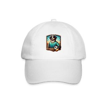 Berner Sennenhund Fußball Spieler Champion Fan - Baseballkappe - Weiß/Weiß - Vorne
