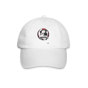 Team Horny baseball player - Baseball Cap - white/white - Front