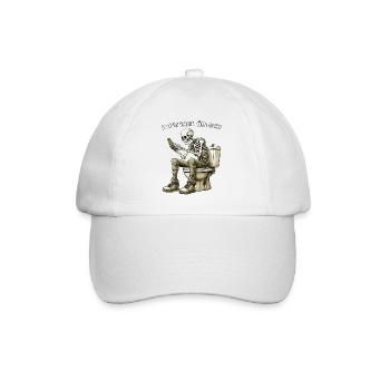 SKELETT TOILETTE PAPAS WOHLFÜHL OASE - Baseballkappe - Weiß/Weiß - Vorne