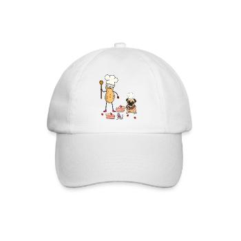 Cacahuètes Pâtisserie Animaux Chien Pâtisserie Boulanger Noix - Casquette classique - blanc/blanc - Devant
