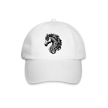 Horse's Head - Wild Elegance - Baseball Cap - white/white - Front
