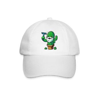 Cactus shaves his beard - Baseball Cap - white/white - Front