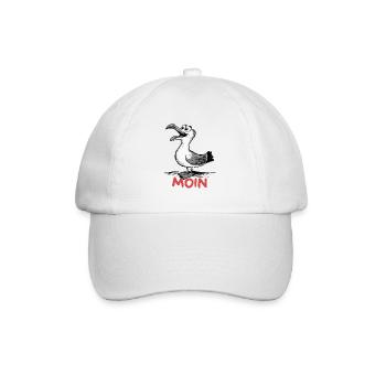 Moin Möwe - Baseballkappe - Weiß/Weiß - Vorne