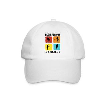 Best Baseball Dad - Baseballkappe - Weiß/Weiß - Vorne