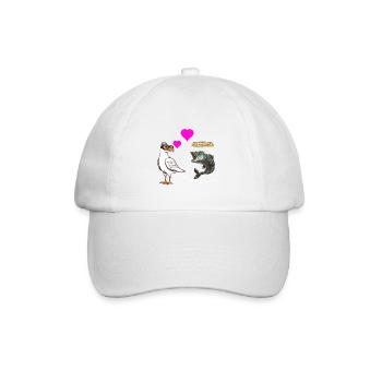 Seagull Loves Fish Fish Maritime Sailor - Baseball Cap - white/white - Front