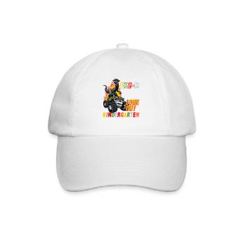 Cadeau de chambre d’enfant dinosaure Dino skateboard - Casquette classique - blanc/blanc - Devant