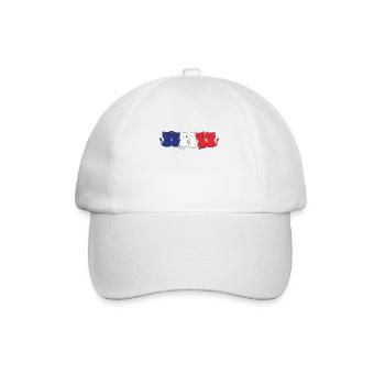Drapeau français Cat France française - Casquette classique - blanc/blanc - Devant