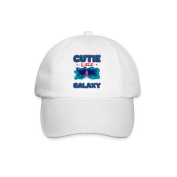 Galaktisch Süß: "Cutie of the Galaxy Mädchen, Girl - Baseballkappe - Weiß/Weiß - Vorne