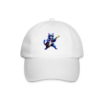 CAT GUITAR - Baseball Cap - white/white - Front