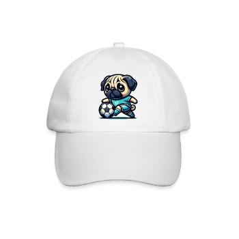 Carlin Chien Joueur de football Champion Fan - Casquette classique - blanc/blanc - Devant
