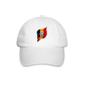 Belgique football, football drapeau belge - Casquette classique - blanc/blanc - Devant