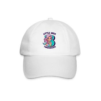 3ème anniversaire Troisième anniversaire Fille Miss Sirène - Casquette classique - blanc/blanc - Devant