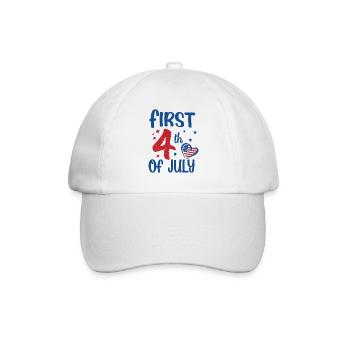 First 4th of July Independence Day America - Baseball Cap - white/white - Front