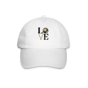Table de billard « LOVE » Dictons Snooker - Casquette classique - blanc/blanc - Devant