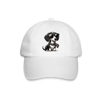 Cute Dachshund Dog - Baseball Cap - white/white - Front