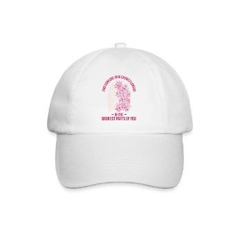 Blumen In Den Dunkelsten Teilen Von Ihnen! - Baseballkappe - Weiß/Weiß - Vorne
