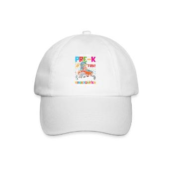 Cadeau de chambre d’enfant dinosaure Dino skateboard - Casquette classique - blanc/blanc - Devant