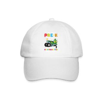 Cadeau de chambre d’enfant dinosaure Dino skateboard - Casquette classique - blanc/blanc - Devant