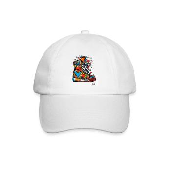Funky Graffiti: Colorful Sneakers with Hearts - Baseball Cap - white/white - Front