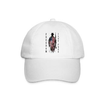 Freiheit ist nicht umsonst - Patriotisches Soldatendesign - Baseballkappe - Weiß/Weiß - Vorne