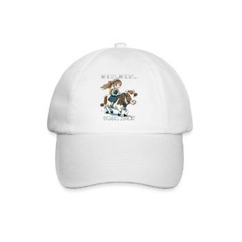 GIRL COW QUICKLY... SCHOOL BEGINS - Baseball Cap - white/white - Front