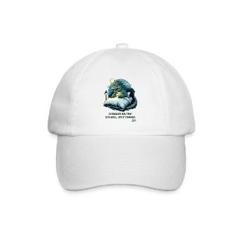 Crocodile alligator au lit, museau je veux dormir - Casquette classique - blanc/blanc - Devant