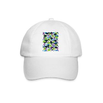 Ocean Camouflage – marine life in camouflage style - Baseball Cap - white/white - Front