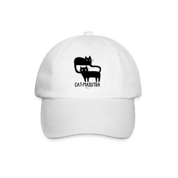 Cat Masutra! - Baseball Cap - white/white - Front