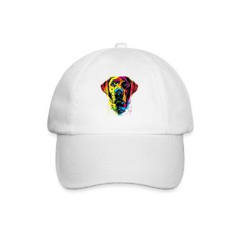 Labrador Retriever Couleurs Colorées Pop Art Chiens - Casquette classique - blanc/blanc - Devant